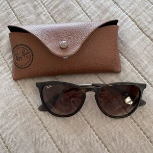 Authentic Ray-Ban Black Sunglasses with Brown Case